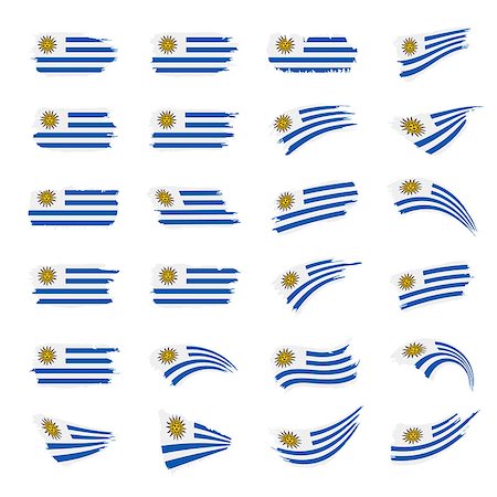 simsearch:400-09115770,k - Uruguay flag, vector illustration on a white background Foto de stock - Royalty-Free Super Valor e Assinatura, Número: 400-09115784