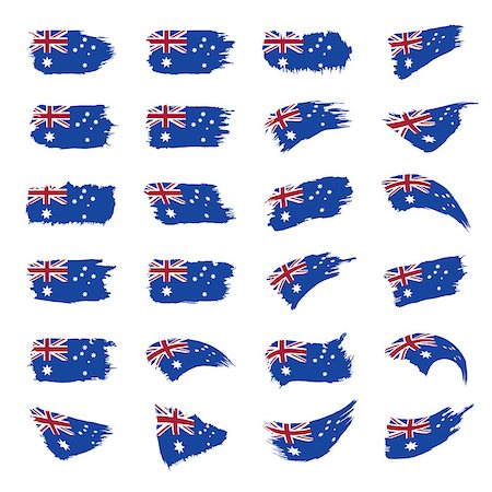 simsearch:400-04502321,k - Australia flag, vector illustration on a white background Foto de stock - Super Valor sin royalties y Suscripción, Código: 400-09115788