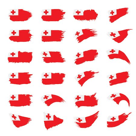 simsearch:400-09112791,k - Tonga flag, vector illustration on a white background Stock Photo - Budget Royalty-Free & Subscription, Code: 400-09115783