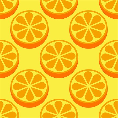 Orange fruit seamless bright pattern. Vector illustration Foto de stock - Royalty-Free Super Valor e Assinatura, Número: 400-09116158