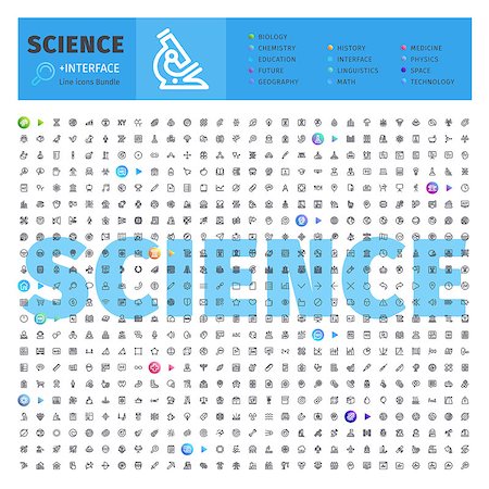 person pictogram scientist - Great Big Thematic Bundle of 600 Science line icons suitable for web, infographics and apps. Complete collection. Clipping paths included. Stock Photo - Budget Royalty-Free & Subscription, Code: 400-09116160
