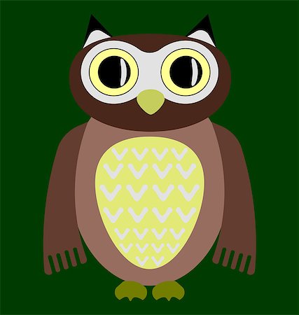 simsearch:400-05698463,k - vector images of cartoon owl Photographie de stock - Aubaine LD & Abonnement, Code: 400-09116230