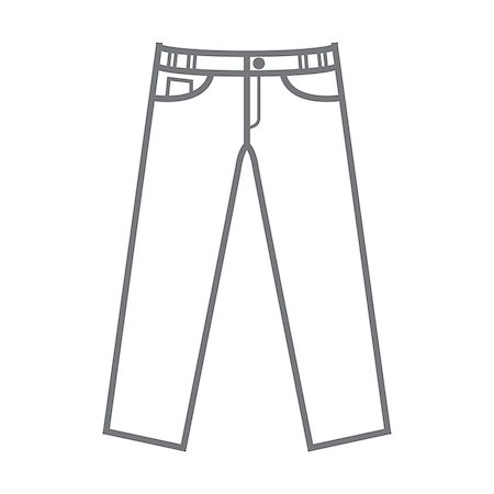 white plain vector trousers with pockets mockup Stockbilder - Microstock & Abonnement, Bildnummer: 400-09116398