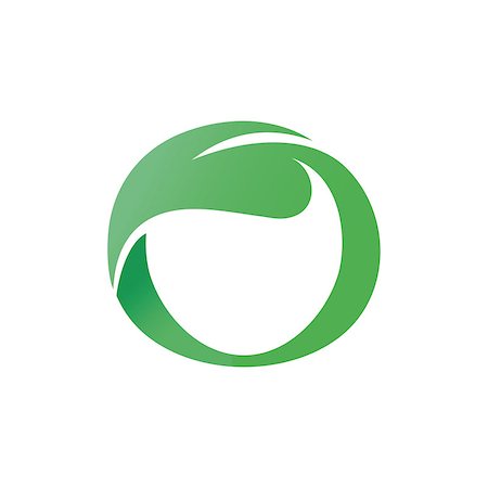 Green vector leaf shaped circle o letter Foto de stock - Super Valor sin royalties y Suscripción, Código: 400-09116391