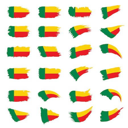 simsearch:400-09115770,k - Benin flag, vector illustration on a white background Foto de stock - Royalty-Free Super Valor e Assinatura, Número: 400-09116628
