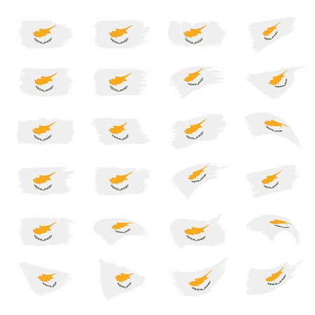 simsearch:400-05157469,k - Cyprus flag, vector illustration on a white background Stock Photo - Budget Royalty-Free & Subscription, Code: 400-09116637