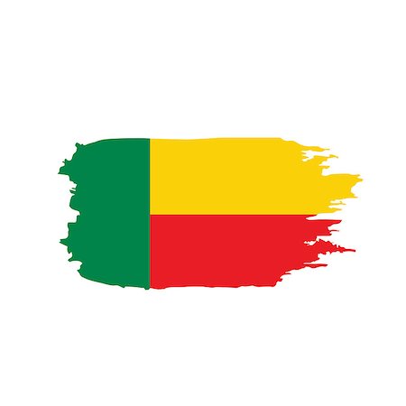 simsearch:400-09115770,k - Benin flag, vector illustration on a white background Foto de stock - Royalty-Free Super Valor e Assinatura, Número: 400-09116630