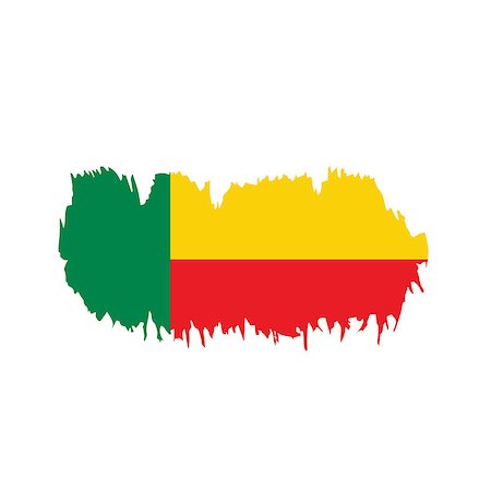 simsearch:400-09115770,k - Benin flag, vector illustration on a white background Foto de stock - Royalty-Free Super Valor e Assinatura, Número: 400-09116631