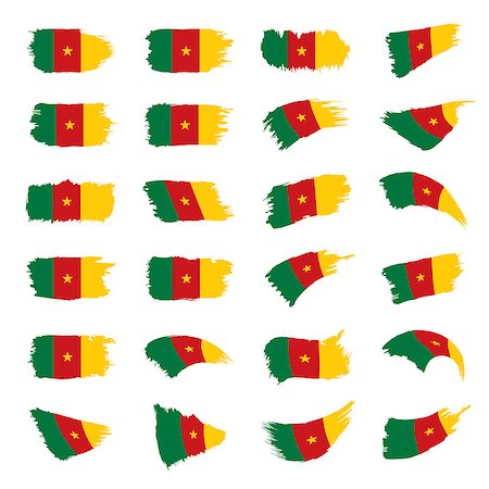 simsearch:400-09115770,k - Cameroon flag, vector illustration on a white background Foto de stock - Royalty-Free Super Valor e Assinatura, Número: 400-09116633