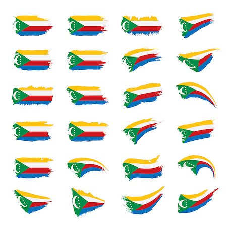 simsearch:400-09115770,k - Comoros flag, vector illustration on a white background Foto de stock - Royalty-Free Super Valor e Assinatura, Número: 400-09116641