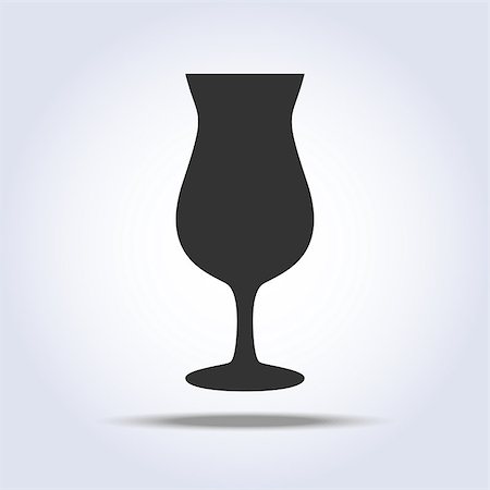 Wineglass goblet object in gray colors. Vector illustration Stock Photo - Budget Royalty-Free & Subscription, Code: 400-09116836