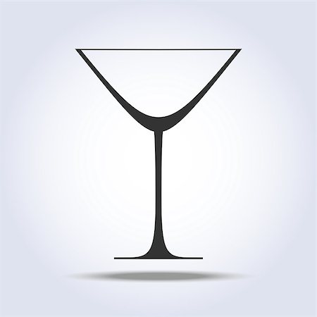 Wineglass goblet object in gray colors. Vector illustration Stock Photo - Budget Royalty-Free & Subscription, Code: 400-09116837