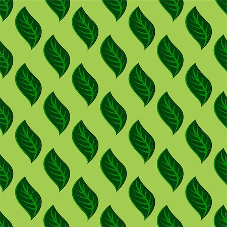 Seamless pattern with green leaves. Vector illustration Foto de stock - Royalty-Free Super Valor e Assinatura, Número: 400-09116842