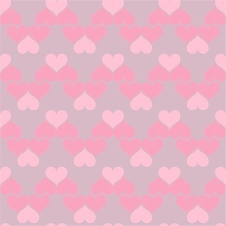 simsearch:400-03993545,k - Pink hearts seamless background pattern. Vector illustration Photographie de stock - Aubaine LD & Abonnement, Code: 400-09116856