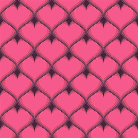 Pink hearts seamless background pattern. Vector illustration Stock Photo - Budget Royalty-Free & Subscription, Code: 400-09116858