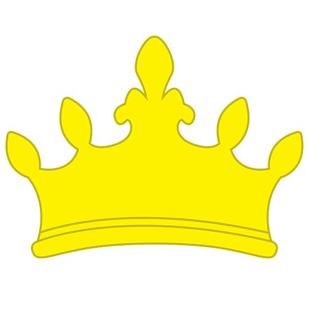 Golden yellow crown icon symbol. Vector illustration Foto de stock - Royalty-Free Super Valor e Assinatura, Número: 400-09116851