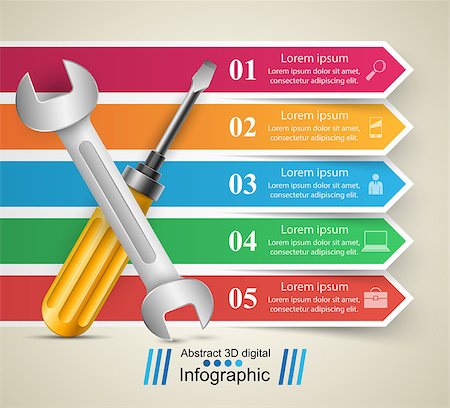 simsearch:640-02950999,k - Wrench, screw, repair icon Business infographic Vector eps 10 Photographie de stock - Aubaine LD & Abonnement, Code: 400-09116908