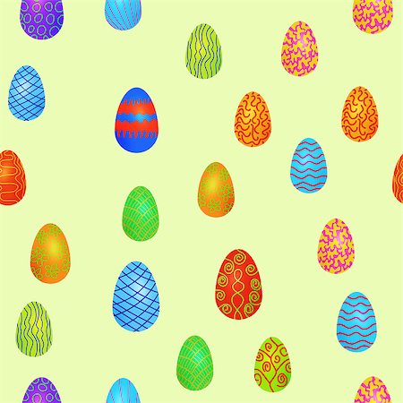 simsearch:877-08129549,k - doodle vector easter eggs chaotic seamless pattern Photographie de stock - Aubaine LD & Abonnement, Code: 400-09117041