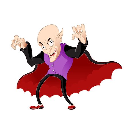 simsearch:400-06393288,k - Vector image of a smiling Cartoon vampire Photographie de stock - Aubaine LD & Abonnement, Code: 400-09117282