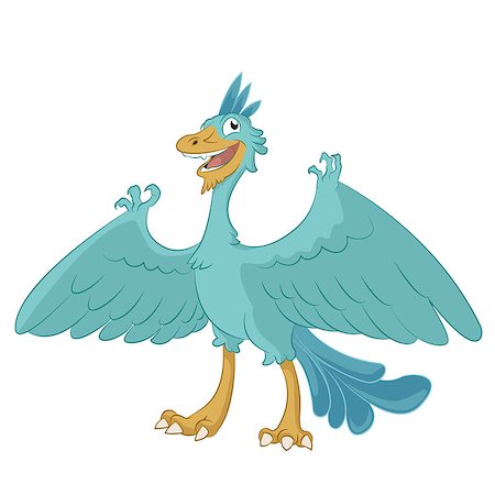 simsearch:400-04697365,k - Vector image of cartoon funny smiling Archaeopteryx Foto de stock - Super Valor sin royalties y Suscripción, Código: 400-09117297