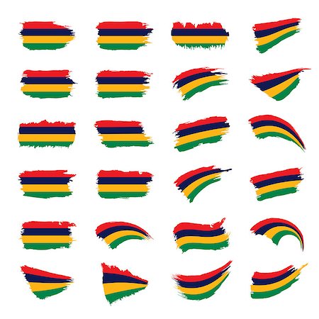 simsearch:400-09115770,k - Mauritius flag, vector illustration on a white background Foto de stock - Royalty-Free Super Valor e Assinatura, Número: 400-09117510