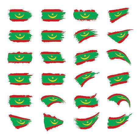 simsearch:400-09115770,k - Mauritania flag, vector illustration on a white background Foto de stock - Royalty-Free Super Valor e Assinatura, Número: 400-09117511