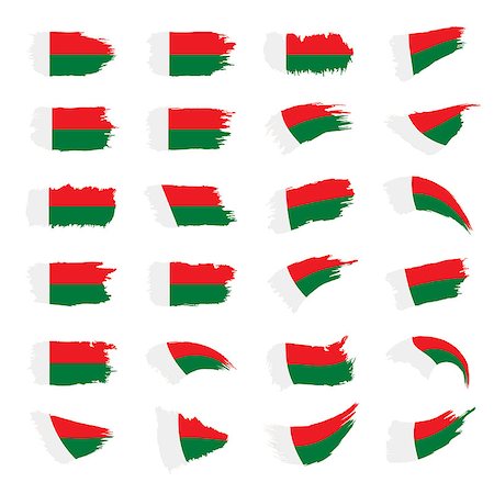 simsearch:400-09115770,k - Madagascar flag, vector illustration on a white background Foto de stock - Royalty-Free Super Valor e Assinatura, Número: 400-09117512
