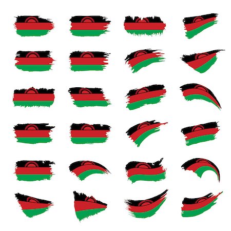 simsearch:400-04597767,k - Malawi flag, vector illustration on a white background Photographie de stock - Aubaine LD & Abonnement, Code: 400-09117513