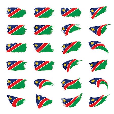 simsearch:400-09115770,k - Namibia flag, vector illustration on a white background Foto de stock - Royalty-Free Super Valor e Assinatura, Número: 400-09117521