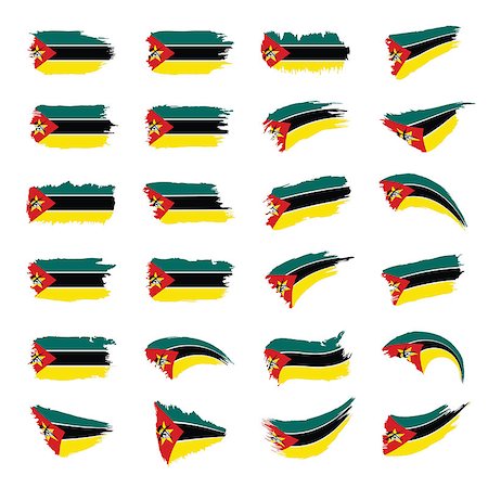 simsearch:400-09115770,k - Mozambique flag, vector illustration on a white background Foto de stock - Royalty-Free Super Valor e Assinatura, Número: 400-09117523