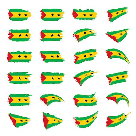 simsearch:400-09115770,k - Sao Tome and Principe flag, vector illustration on a white background Foto de stock - Royalty-Free Super Valor e Assinatura, Número: 400-09117540
