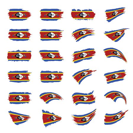 swazilandia - Swaziland flag, vector illustration on a white background Foto de stock - Super Valor sin royalties y Suscripción, Código: 400-09117541