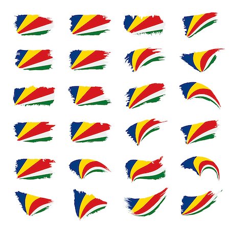 simsearch:400-09115770,k - Seychelles flag, vector illustration on a white background Foto de stock - Royalty-Free Super Valor e Assinatura, Número: 400-09117542