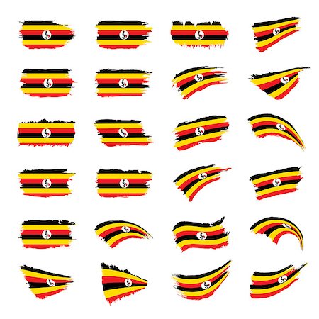 simsearch:400-09115770,k - Uganda flag, vector illustration on a white background Foto de stock - Royalty-Free Super Valor e Assinatura, Número: 400-09117543