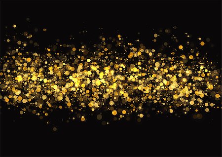 simsearch:400-08786287,k - Gold glitter texture. Irregular confetti border on a black background. Christmas or party flyer design element. Vector illustration. Foto de stock - Super Valor sin royalties y Suscripción, Código: 400-09117601