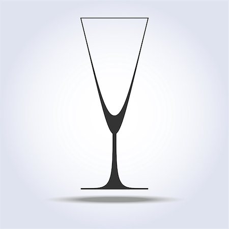 Wineglass goblet object in gray colors. Vector illustration Stock Photo - Budget Royalty-Free & Subscription, Code: 400-09117705