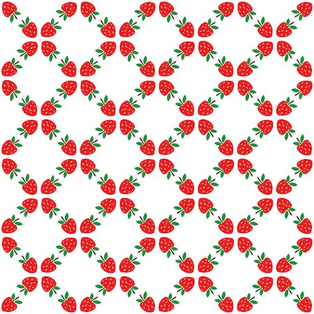 simsearch:400-09108602,k - Abstract seamless white strawberry background. Vector illustration Stock Photo - Budget Royalty-Free & Subscription, Code: 400-09117711