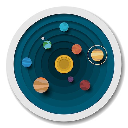 simsearch:400-09117900,k - The planets of the solar system. Paper cut style. Vector illustration Stock Photo - Budget Royalty-Free & Subscription, Code: 400-09117900