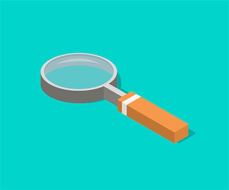 simsearch:400-04379190,k - an isometric magnifying glass with flat style and shadow vector graphic illustration Stock Photo - Budget Royalty-Free & Subscription, Code: 400-09118089