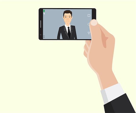 simsearch:400-04982603,k - face recognition id technology with business man hand holding a smartphone vector graphic illustration Stock Photo - Budget Royalty-Free & Subscription, Code: 400-09118090