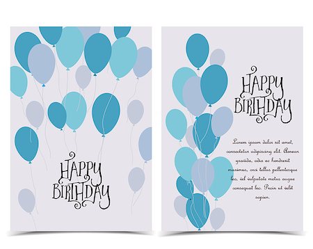 simsearch:400-04895179,k - Vector illustration greeting card with flying balloons with place for text. Happy Birthday Stock Photo - Budget Royalty-Free & Subscription, Code: 400-09118190
