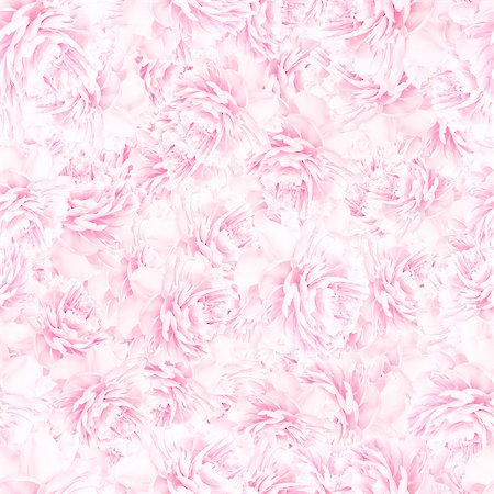 SEAMLESS pattern of light pink peony blossoms. Floral print background Photographie de stock - Aubaine LD & Abonnement, Code: 400-09119498