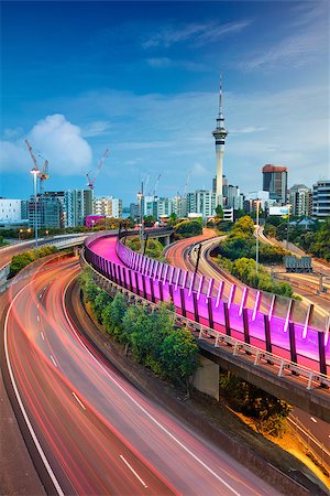 simsearch:400-09119811,k - Cityscape image of Auckland skyline, New Zealand at dawn. Stock Photo - Budget Royalty-Free & Subscription, Code: 400-09119533