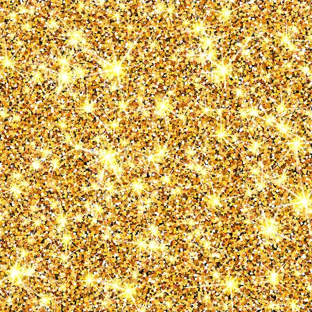 Gold glitter vector texture. Golden sparcle background. Luxory backdrop. Amber particles. Fashion gleam pattern for design party invitation, card, poster, banner, web. Foto de stock - Super Valor sin royalties y Suscripción, Código: 400-09119785