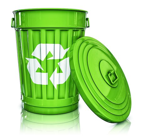 3D rendering of a recycling can Stock Photo - Budget Royalty-Free & Subscription, Code: 400-09119814