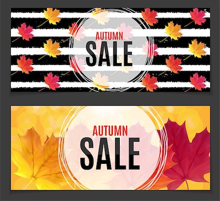 simsearch:400-04906513,k - Shiny Autumn Leaves Sale Banner. Business Discount Card. Vector Illustration EPS10 Photographie de stock - Aubaine LD & Abonnement, Code: 400-09110229