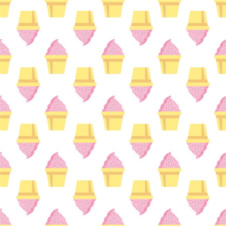 Cupcake vector pattern pink background. Vector illustration Foto de stock - Royalty-Free Super Valor e Assinatura, Número: 400-09110236