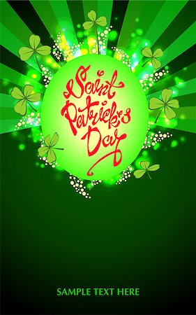 simsearch:400-08039008,k - Saint Patrick s Day backgound. Vector illustration for spring design with ireland simbol clever Photographie de stock - Aubaine LD & Abonnement, Code: 400-09110377