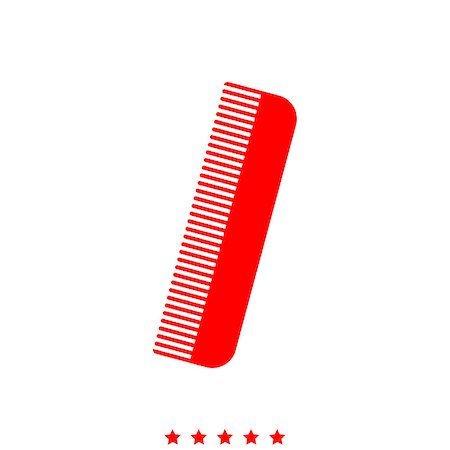simsearch:400-08094595,k - Comb it is icon . Flat style . Stock Photo - Budget Royalty-Free & Subscription, Code: 400-09110416
