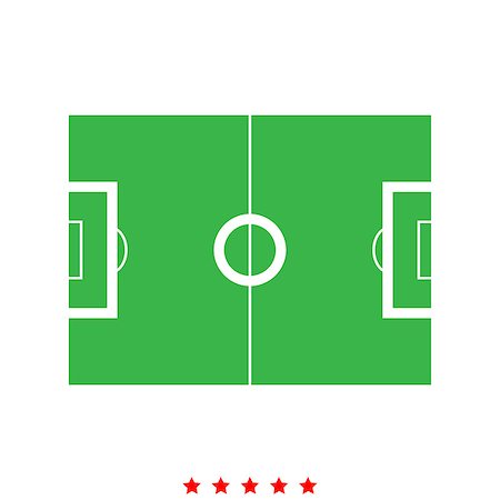 simsearch:400-05924077,k - Soccer field it is icon . Flat style . Fotografie stock - Microstock e Abbonamento, Codice: 400-09110621